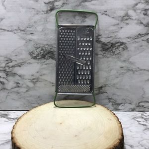 Vintage Flat Metal Stainless Steel Grater/Shredder